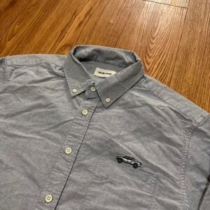 Taylor Stitch Men's Shirt Button Down Long Sleeve Truck Gray Preppy Size 42